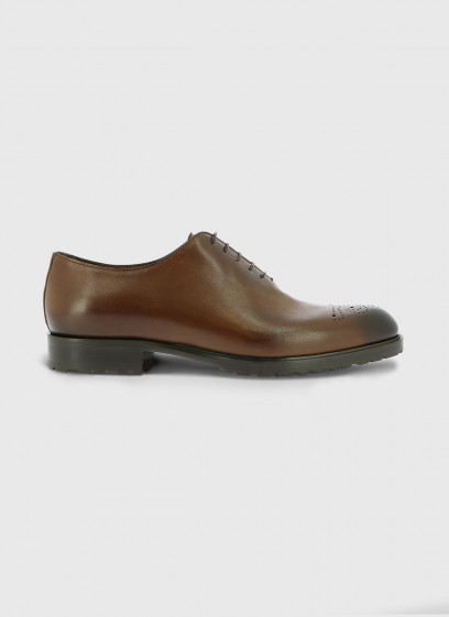 Richelieu en cuir Charles Le Golf _ Brun faux uni _ 36 - Brun