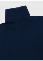 Pull col roulé Charles Le Golf _ Bleu marine uni _ 88 - Bleu marine