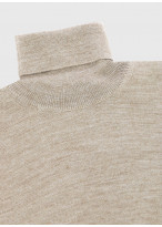 Pull col roulé Charles Le Golf _ Grège faux uni _ 30 - Grège