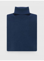 Pull col roulé Charles Le Golf _ Bleu pétrole uni _ 87 - Bleu pétrole