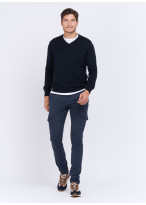 Pull col V Charles Le Golf _ Bleu marine uni _ 88 - Bleu marine