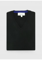 Pull col V Charles Le Golf _ Noir uni _ 01 - Noir