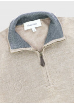 Pull col zippé Charles Le Golf _ Nude faux uni _ 13 - Nude