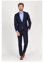 Costume Slim Fit Cloth Ermenegildo Zegna  88 - Bleu marine