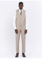 Gilet en laine Charles Le Golf _ Grège faux uni _ 30 - Grège