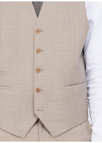 Gilet en laine Charles Le Golf _ Grège faux uni _ 30 - Grège