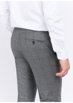 Pantalon slim fit Charles Le Golf _ Gris moyen à carreaux _ 22 - Gris moyen