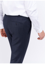 Pantalon slim fit Charles Le Golf _ Bleu marine à carreaux _ 88 - Bleu marine