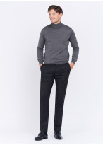 Pull col roulé Charles Le Golf _ Gris foncé faux uni _ 23 - Gris foncé