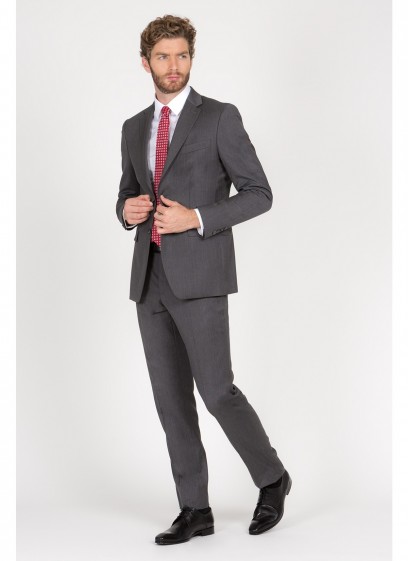 Costume regular fit T.G di Fabio-Gris chiné - 61U60/1/60