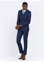 Costume slim fit en laine Charles Le Golf _ Bleu marine à carreaux _ 88 - Bleu marine