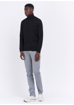Pull col roulé Charles Le Golf _ Gris anthracite faux uni _ 24 - Gris anthracite