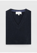 Pull col V Charles Le Golf _ Bleu marine faux uni _ 88 - Bleu marine