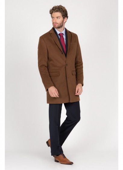 Manteau col tailleur Emmanuelle Khanh -Camel