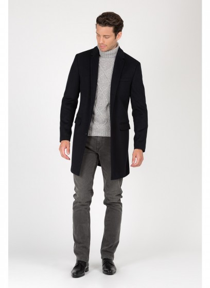 Notch lapel collar Coat Emmanuelle Khanh  Chameau
