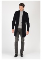 Notch lapel collar Coat Emmanuelle Khanh  Navy
