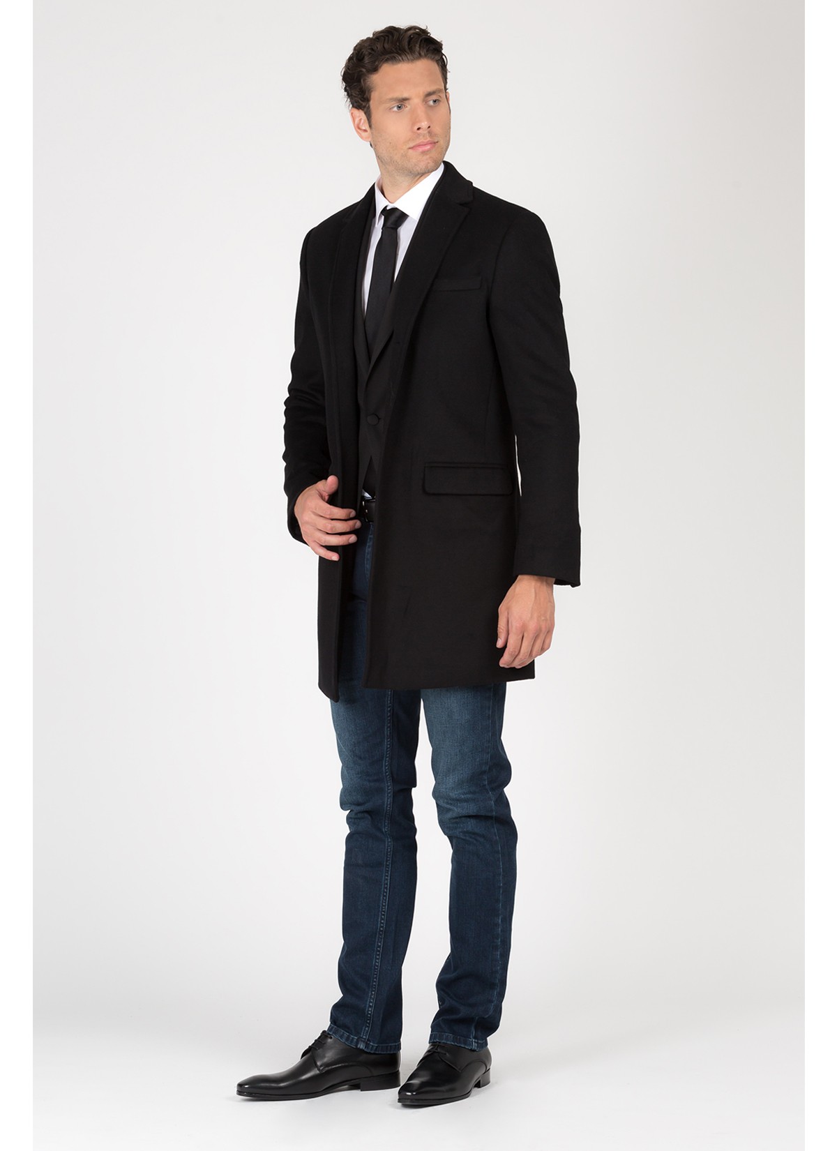 Notch lapel collar Coat Emmanuelle Khanh  Noir
