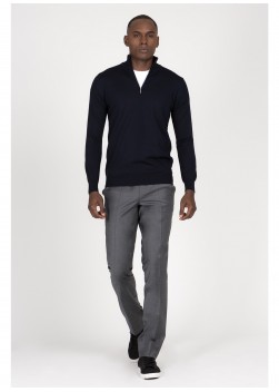 Pull col zippé en laine Emmanuelle Khanh