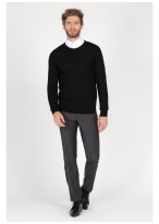 Pull col rond en laine Emmanuelle Khanh_ 01 - Noir