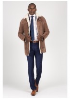 Veste en peau lainée Emmanuelle khanh -  EK-DM7-BEIGE