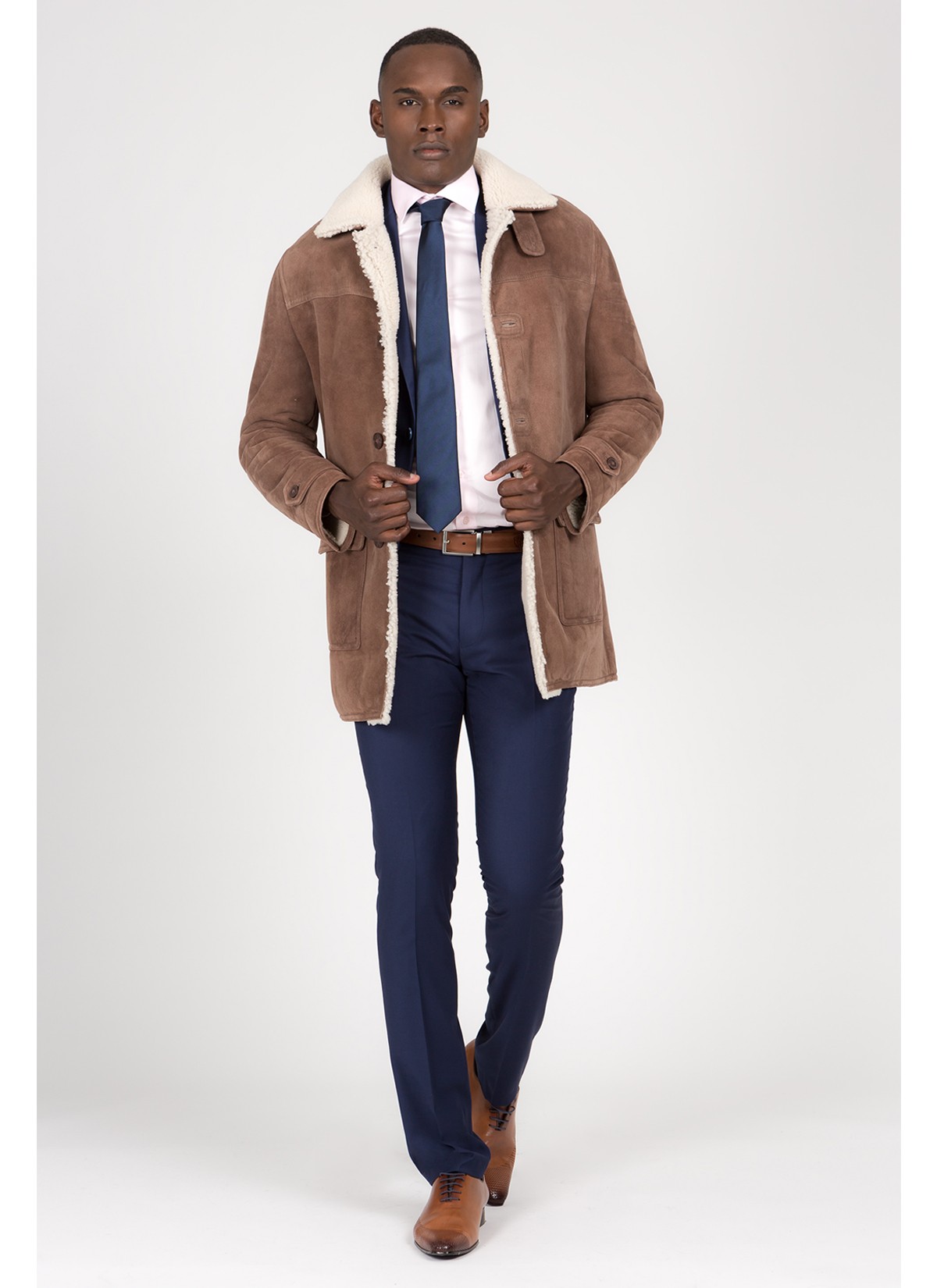Veste en peau lainée Emmanuelle khanh