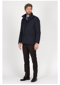Parka en tissu déperlant Emmanuelle Khanh-Bleu marine