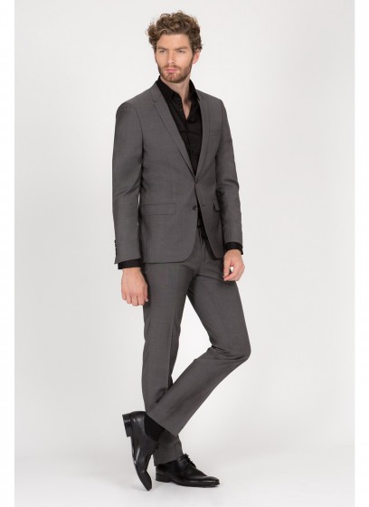 Costume slim fit Costume regular fit Lanificio F.LLI Cerruti DAL 1881-Gris foncé - 8112/4/94