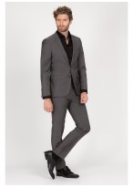 Costume slim fit Costume regular fit Lanificio F.LLI Cerruti DAL 1881-Gris foncé - 8112/4/94