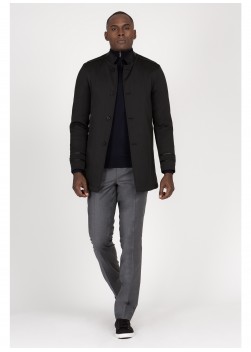 Manteau col montant Emmanuelle Khanh Noir