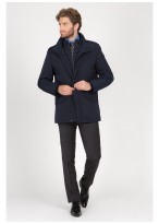 Parka en tissu déperlant Emmanuelle Khanh-Bleu marine