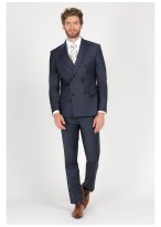 Costume semi-slim fit Emmanuelle Khanh-Bleu pétrole - 441447
