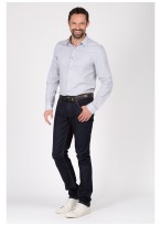 regular fit jeans in raw blue denim Emmanuelle khanh