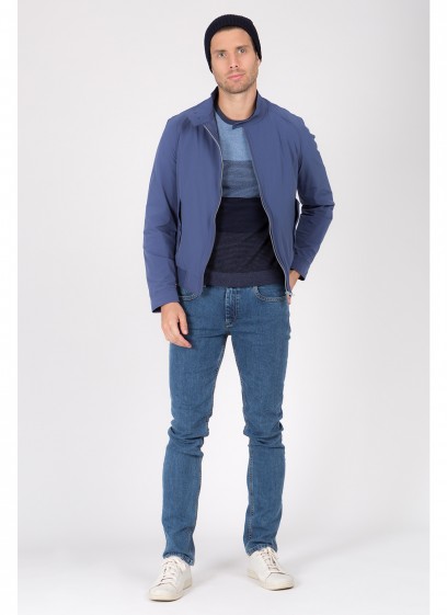 Blouson imperméable Emmanuelle Khanh-EK BARRA - Bleu tempête 