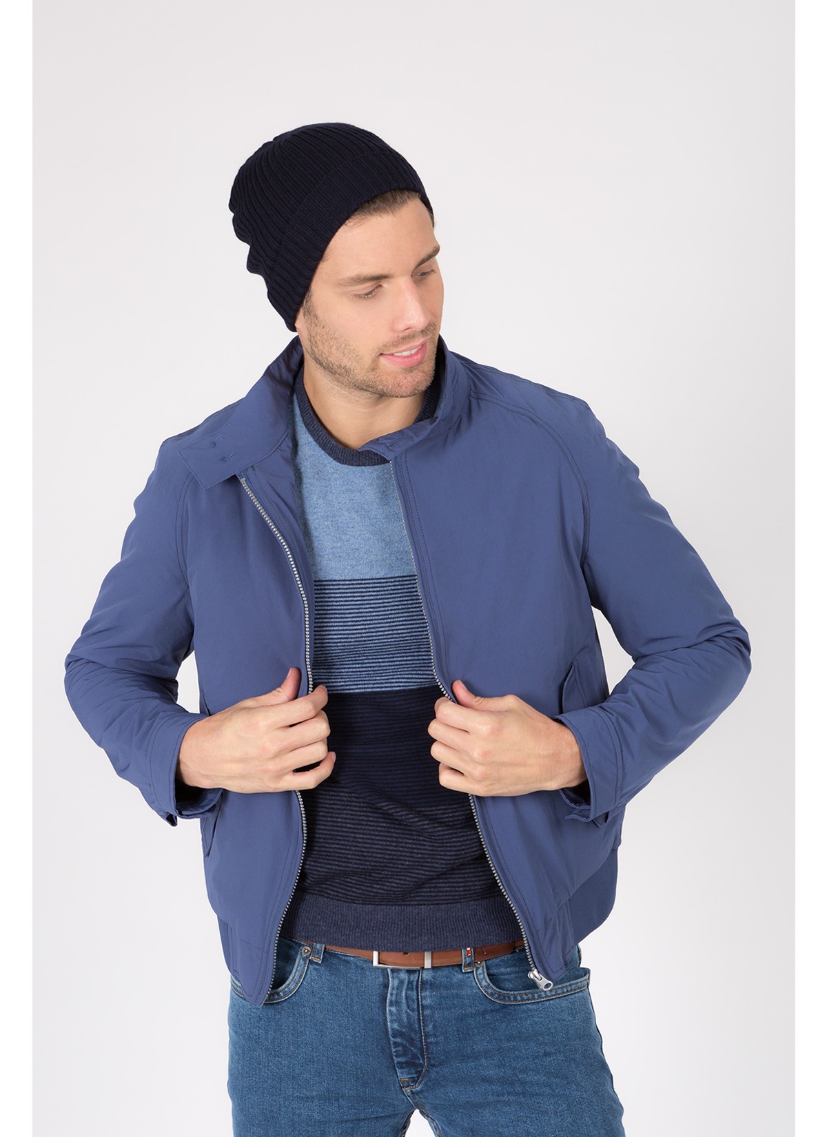 Bonnet en laine vierge Emmanuelle Khanh-BONNET18 - BLEU MARINE