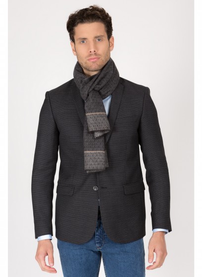 Echarpe à motif géométrique Emmanuelle Khanh-722503-990 - GRIS