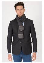 Echarpe à motif géométrique Emmanuelle Khanh-722503-990 - GRIS
