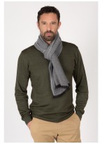 Echarpe à motif chevron Emmanuelle Khanh-352018-960 GRIS