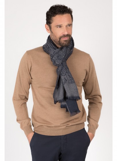 Echarpe à motif fantaisie Emmanuelle Khanh-352506-590 GRIS