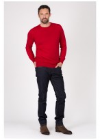 Pull col rond en laine Emmanuelle Khanh_ 50 - Rouge