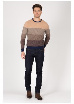 Pull à rayures en laine mélangée Emmanuelle Khanh