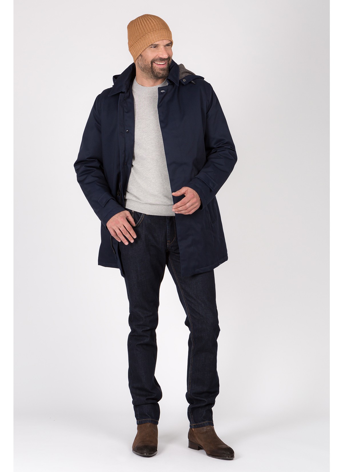 Trench Emmanuelle Khanh-Bleu marine