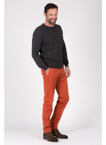 Pull col rond en laine mélangée et cashmere Emmauelle Khanh-PULL18/5/ANTHRACITE