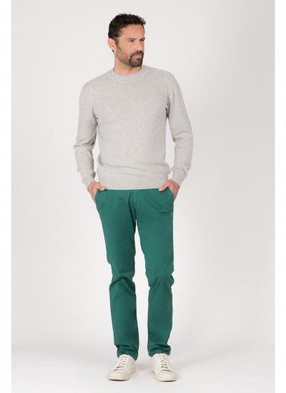 Pull col rond en laine mélangée et cashmere Emmauelle Khanh-PULL18-4-GRIS CL