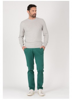 Pull col rond en laine mélangée et cashmere Emmauelle Khanh-PULL18-4-GRIS CL