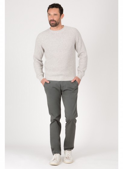 Pull col ron en laine mélangée Emmanuelle Khanh-PULL18/1/GRISCL