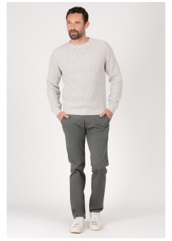 Pull col ron en laine mélangée Emmanuelle Khanh-PULL18/1/GRISCL