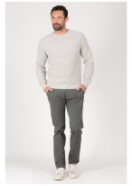 Pull col ron en laine mélangée Emmanuelle Khanh-PULL18/1/GRISCL