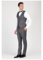 Gilet slim fit Emmanuelle Khanh-Gris clair - 98110AN