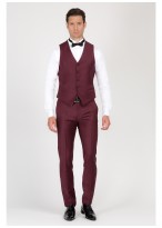 Gilet slim fit Emmanuelle Khanh-Bordeaux - 434768