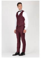 Gilet slim fit Emmanuelle Khanh-Bordeaux - 434768